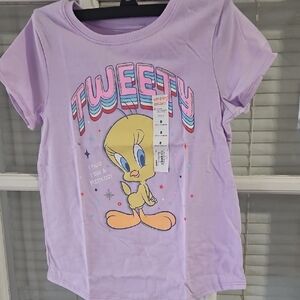 NWT Jumping Beans Lavender Tweety Graphic Tee. Sz 8